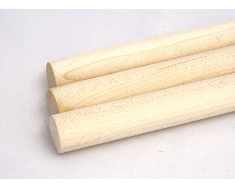 3/4 X 36 Wooden Dowel Rod, Round, Birch, Raw - Rapid Start